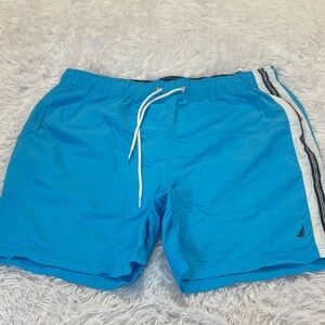 Nautica Blue with Mesh Swim Shorts MENS SIZE L
